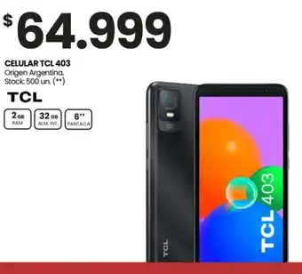 Changomas CELULAR TCL 403 oferta