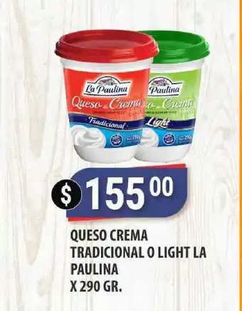 Supermercados Mayor Queso Crema Tradicional O Light La Paulina X290 Gr. oferta
