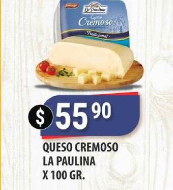 Supermercados Mayor Queso Cremoso La Paulina X 100 Gr. oferta