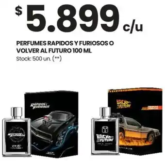 Changomas PERFUMES RAPIDOS Y FURIOSOS O VOLVER AL FUTURO 100 ML oferta