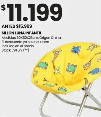 Changomas SILLON LUNA INFANTIL Medidas 50X50X23cm oferta