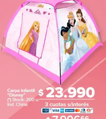 Carrefour Carpa infantil Disney oferta