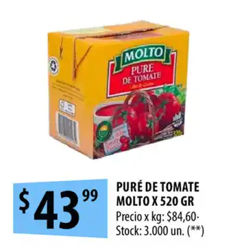 Punto Mayorista Molto Puré De Tomate x 520 gr oferta