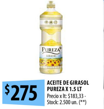 Punto Mayorista Pureza Aceite De Girasol x 1.5 lt oferta