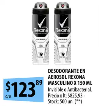 Punto Mayorista Rexona Masculino Desodorante En Aerosol x 150 ml oferta