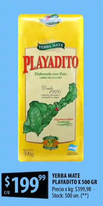 Punto Mayorista Playadito Yerba Mate x 500 gr oferta