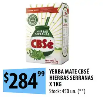 Punto Mayorista Hierbas Serranas Yerba Mate CBSÉ x 1 kg oferta