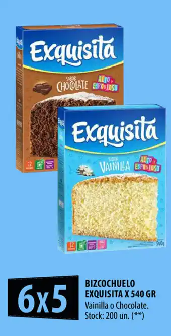 Punto Mayorista Exquisita Bizcochuelo x 540 gr Vainilla o Chocolate oferta