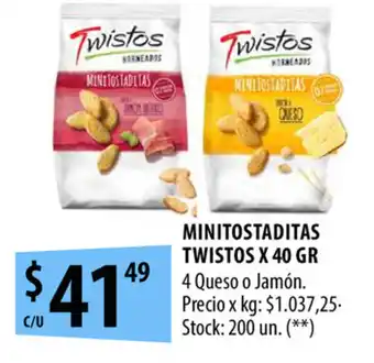 Punto Mayorista Twistos Minitostaditas x 40 gr oferta