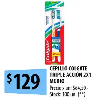 Punto Mayorista Colgate Cepillo Triple Acción 2x1 Medio oferta