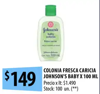 Punto Mayorista Johnson's Baby Colonia Fresca Caricia x 100 ml oferta