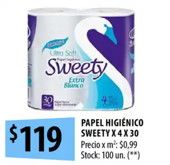 Punto Mayorista Sweety Papel Higiénico x 4 x 30 oferta