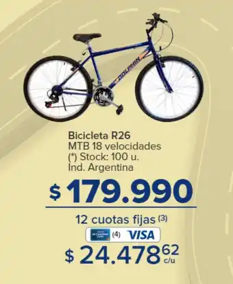 Carrefour Bicicleta R26 MTB 18 velocidades oferta