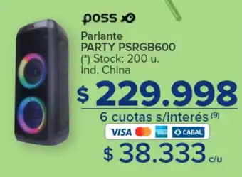 Carrefour poss Parlante PARTY PSRGB600 oferta