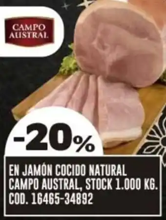 Coto EN JAMÓN COCIDO NATURAL CAMPO AUSTRAL oferta