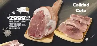 Coto CHULETAS DE JAMÓN/ JAMON DE CERDO CON HUESO, X KG. oferta