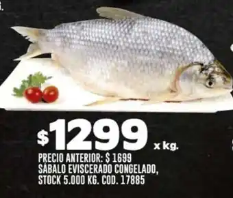 Coto SÁBALO EVISCERADO CONGELADO, X KG. oferta