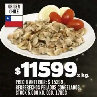 Coto BERBERECHOS PELADOS CONGELADOS, X KG. oferta