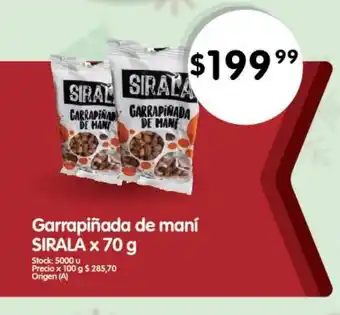 Supermercados Buenos Días Garrapiñada de maní SIRALA x 70 g oferta