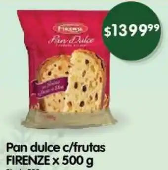 Pan dulce c/frutas FIRENZE x 500 g
