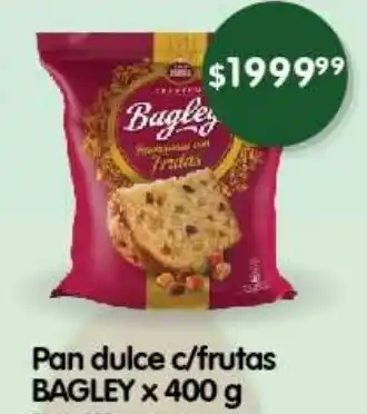 Supermercados Buenos Días Pan dulce c/frutas BAGLEY x 400 g oferta