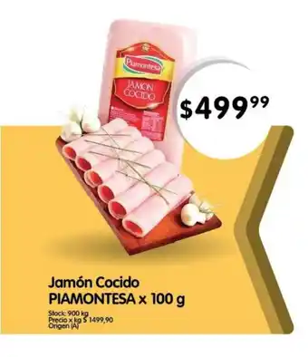 Supermercados Buenos Días Jamón Cocido PIAMONTESA x 100 g oferta