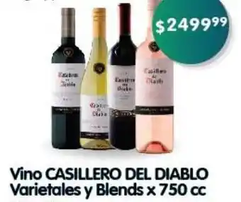 Supermercados Buenos Días Vino CASILLERO DEL DIABLO Varietales y Blends x 750 cc oferta