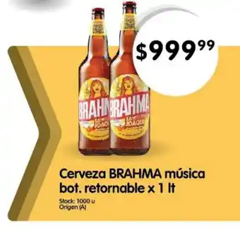 Supermercados Buenos Días Cerveza BRAHMA música bot. retornable x 1 It oferta