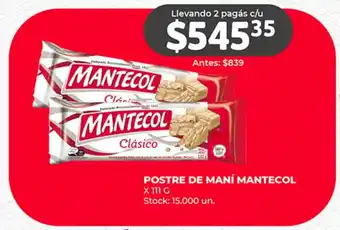 Supermercados Tadicor POSTRE DE MANÍ MANTECOL X 111 G oferta