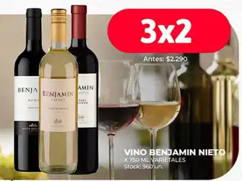 Supermercados Tadicor VINO BENJAMIN NIETO X 750 ML VARIETALES oferta