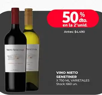 Supermercados Tadicor VINO NIETO SENETINER X 750 ML VARIETALES oferta