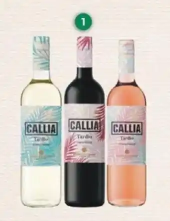 Supermercados Vea Vino Callia tardio tinto, bot. 750 cc. oferta