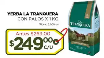Super MAMI La Tranquera Yerba Con Palos x 1kg oferta