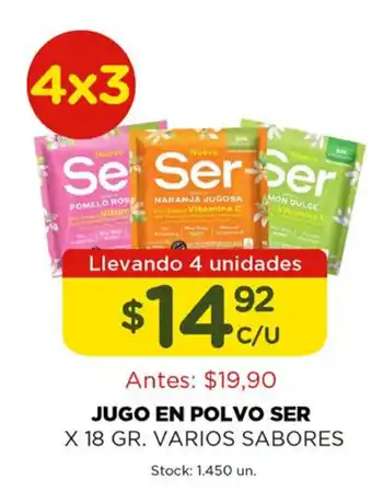 Super MAMI Jugo En Polvo Ser x 18gr Varios Sabores oferta