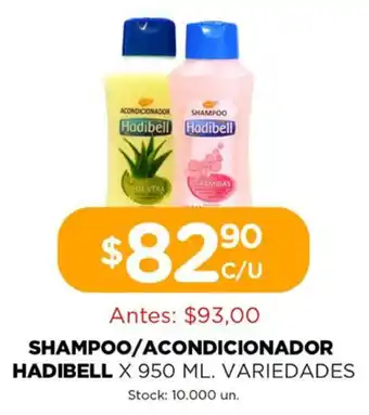 Super MAMI Shampoo/Acondicionador Hadibell x 950ml Variedades oferta