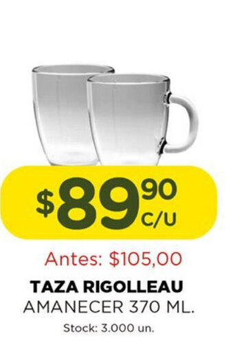 Super MAMI Taza Rigolleau Amanecer 370ml oferta