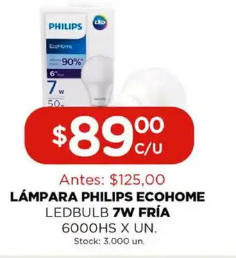 Super MAMI Lámpara Philips Ecohome LEdbulb 7w Fría 6000hs x un oferta