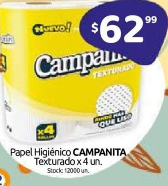 Cordiez Campanita Papel Higiénico Texturado x 4 Un oferta