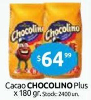 Cordiez Chocolino Cacao Plus x 180gr oferta