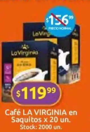 Cordiez La Virginia Café en Saquitos x 20un oferta