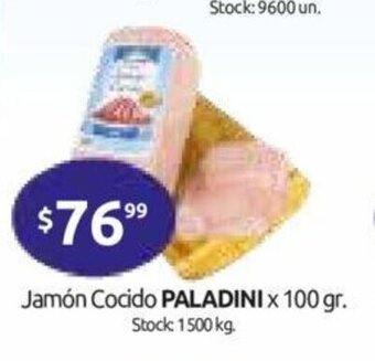Cordiez Paladini Jamón Cocido x 100gr oferta