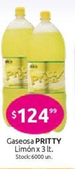 Cordiez Pritty Gaseosa Limón x 3lt oferta