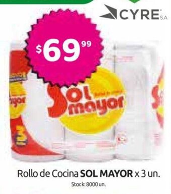 Sol Mayor Rollo de Cocina x 3un