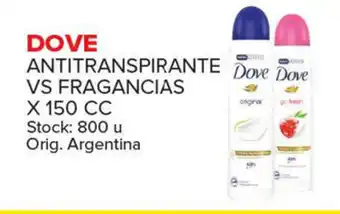 Carrefour Maxi Dove Antitranspirante Vs Fragancias x 150cc oferta