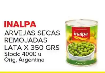 Carrefour Maxi Inalpa Arvejas Secas Remojadas Lata x 350grs oferta