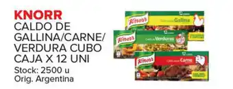 Carrefour Maxi Knorr Caldo de Gallina/carne Verdura Cubo Caja x 12un oferta