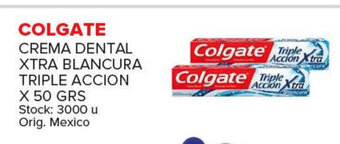 Carrefour Maxi Colgate Crema Dental Xtra Blancura Triple Accion x 50grs oferta