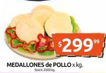 Cordiez Medallones de Pollo x kg oferta