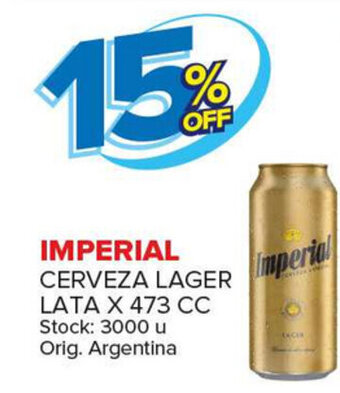 Carrefour Maxi Imperial Cerveza Lager Lata x 473cc oferta