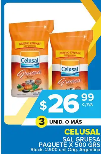 Carrefour Maxi Celusal Sal Gruesa Paquete x 500grs oferta